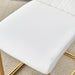 Modern dining chairs, dining room chairs, and golden leg cushioned chairs made of artificial leather, suitable for kitchens, living rooms, bedrooms, and offices. Set of 6 pieces (white+PU )C-001 - DTYStore