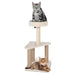 Cat Tree with Sisal Covered Scratching Post, 31.8 Inches Cat Tower with Plush Perchesfor Indoor Cats,15.7 x 31.8 Inches, Furniture Protect,Beige - DTYStore