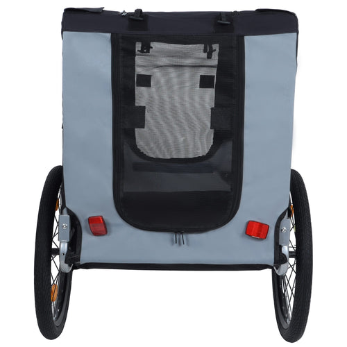 Large Folding Bike Trailer for Dogs – 66LB Capacity All-Terrain Pet Carrier, Durable Steel Frame for Cycling, Jogging, Camping & Outdoor Adventures, Black- Gray - Image 8