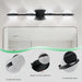 Modern Minimalist Bathroom Vanity Light, LED 4 Bulb Frosted Acrylic Shades, Wall Mounted Decorative Lighting Fixture, Suitable for Bathroom Vanity Mirror (Black)