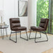 Milos Contemporary Upholstered Dining Chairs, Set of 2, Antique Brown - DTYStore