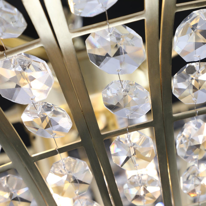 8-Light 23.6" Wide Crystal Waterfall Chandelier - DTYStore