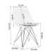 Modern Dining Chairs with Shell Lounge Plastic Seat and GOLDEN STEEL Legs KITEHCN chairs meeting room chairs living room,Set of 4, beige PU - DTYStore