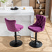 Swivel Velvet Barstools Adjusatble Seat Height from 25-33 Inch,17.7inch base, Modern Upholstered Bar Stools with Backs Comfortable Tufted for Home Pub and Kitchen Island,Purple,Set of 2,SW1812PP - DTYStore