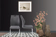 Modern Upholstery Fabric/ Chrome Dining Chair In Gray, Set of 2 - DTYStore