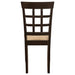 Cappuccino and Beige Lattice Back Dining Chair (Set of 2) - DTYStore