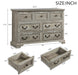 Farmhouse 7 Drawers Dresser for Bedroom, Rustic Chest of Drawers with Natural Texture, Vintage Design, Storage Dressers Organizer for Bedroom, Living Room, Hallway, Antique White - DTYStore