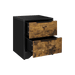 Black Wooden Nightstand with Two Drawers for Bedrooms and Other Places. - DTYStore