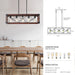 5-Light Retro Farmhouse Chandelier For Kitchen, Living room, Dining room Red(No Bulbs) - DTYStore