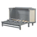 Full Murphy Bed with Hidden Storage & Modern Woven Design,Gray - DTYStore