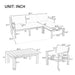 U_Style Multi-person Sofa Set with A Small Table, Suitable for Gardens, Backyards, and Balconies. - DTYStore