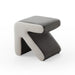Modern Creative Upholstered Velvet Sofa Stool Kids Stool Shoe Bench Footrest Footstool Multifaceted Stool Ottoman Coffee Table Arrow Design Handicraft Decoration for Living Room Bedroom,Grey+Beige - DTYStore