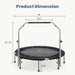 40' Foldable Mini Trampoline for Adults, Trampoline for Adults with Adjustable Bar - DTYStore