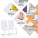 White PU Dining Chair Set.Uniquely designed white dining chairs. PU material, paired with silver metal chair legs. Suitable for offices, restaurants, kitchens, conference rooms, etc.(Set of 4) - DTYStore