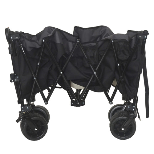 51-inch Extended Heavy-Duty Foldable Utility Wagon - 480lbs Capacity, Patented Ultra-Stable Frame, 1:6 Space-Saving Fold & 7' All-Terrain Wheels, No Assembly Needed, Black- Gray - Image 16