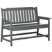Outsunny Outdoor Bench, 2-Person Park Style Garden Bench with All-Weather HDPE, 704 lbs. Weight Capacity Porch Bench with Slatted Back & Armrests, Dark Gray - DTYStore