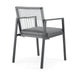 Outdoor Dining Set, Dining Chair Set of 6 + Aluminum Dining Table, Gray+Black - DTYStore
