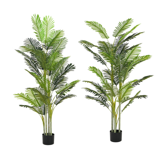 78.5' Artificial Palm Tree With Pot, Set of 2 Default -DTYStore