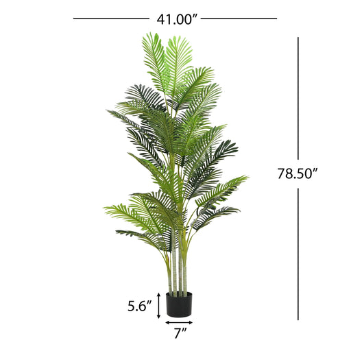78.5' Artificial Palm Tree With Pot, Set of 2 Default -DTYStore