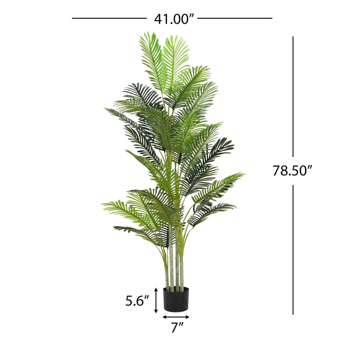 78.5' Artificial Palm Tree With Pot, Set of 2 Default -DTYStore