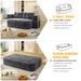 78.7 ' W 2-in-1 Foldable Sofa, Plush Corduroy Sofa, Convertible Floor Sofa Bed, Deep Seating, with Multi Functional Blanket,Suitable for Living Rooms, Offices, and Study Rooms Default -DTYStore