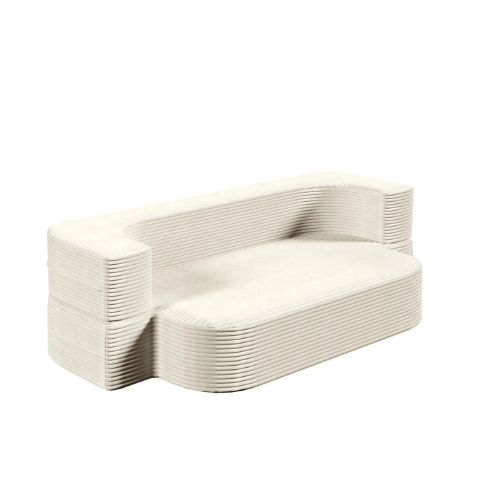 78.7 ' W 2-in-1 Foldable Sofa, Plush Corduroy Sofa, Convertible Floor Sofa Bed, Deep Seating, with Multi Functional Blanket,Suitable for Living Rooms, Offices, and Study Rooms Default -DTYStore