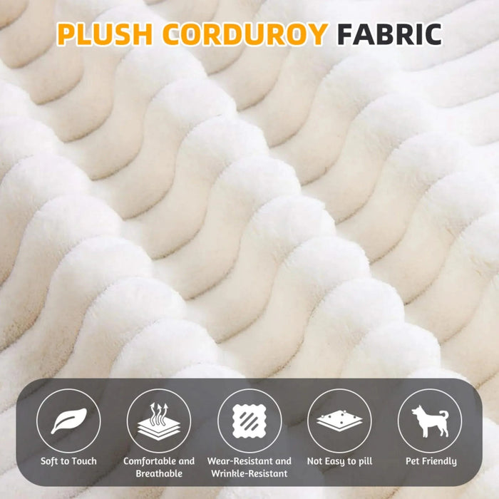 78.7 ' W 2-in-1 Foldable Sofa, Plush Corduroy Sofa, Convertible Floor Sofa Bed, Deep Seating, with Multi Functional Blanket,Suitable for Living Rooms, Offices, and Study Rooms Default -DTYStore