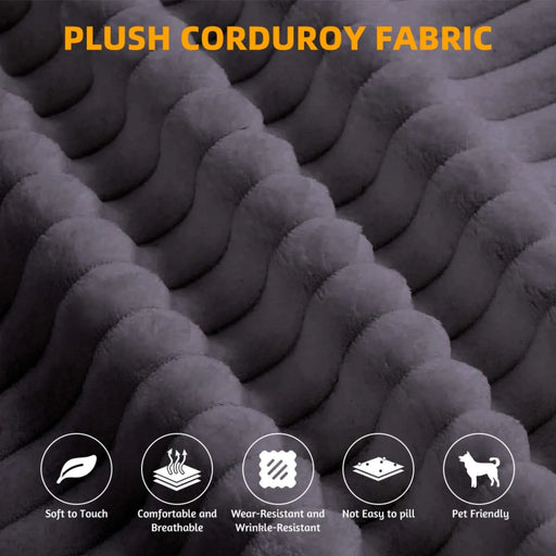 78.7 ' W 2-in-1 Foldable Sofa, Plush Corduroy Sofa, Convertible Floor Sofa Bed, Deep Seating, with Multi Functional Blanket,Suitable for Living Rooms, Offices, and Study Rooms Default -DTYStore