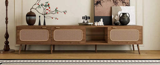 78' TV Stand for 75/80/85 inch TV, Console with Ample Storage for Living Room, Bedroom, Entertainment Center with Open Shelf Default -DTYStore