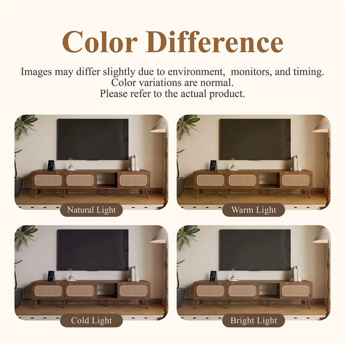 78' TV Stand for 75/80/85 inch TV, Console with Ample Storage for Living Room, Bedroom, Entertainment Center with Open Shelf Default -DTYStore