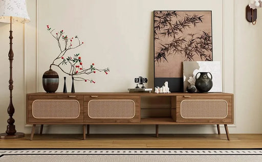 78' TV Stand for 75/80/85 inch TV, Console with Ample Storage for Living Room, Bedroom, Entertainment Center with Open Shelf Default -DTYStore