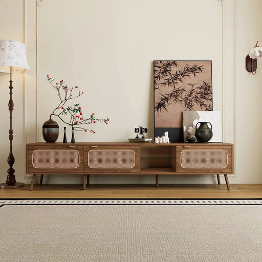 78' TV Stand for 75/80/85 inch TV, Console with Ample Storage for Living Room, Bedroom, Entertainment Center with Open Shelf Default -DTYStore