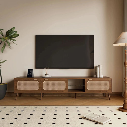 78' TV Stand for 75/80/85 inch TV, Console with Ample Storage for Living Room, Bedroom, Entertainment Center with Open Shelf - DTY Store