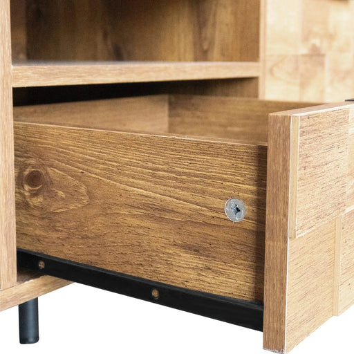 78' TV Stand for 85 75 65 Inch TV, TV Consoles for Living Room, Entertainment Center Wood TV Media with Storage Default -DTYStore