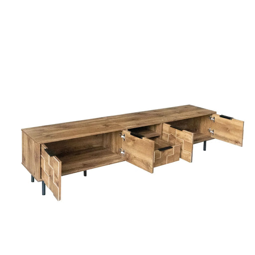 78' TV Stand for 85 75 65 Inch TV, TV Consoles for Living Room, Entertainment Center Wood TV Media with Storage - DTY Store