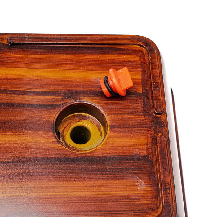 7.8 in. Dark Wood Plastic Rectangle Self-watering Planter Pot Default -DTYStore