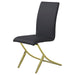 Black and Brass Dining Chairs (Set of 2) - DTYStore