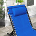 Outsunny Folding Chaise Lounge Pool Chair, Patio Sun Tanning Chair, Outdoor Lounge Chair with 4-Position Reclining Back, Breathable Mesh Seat for Beach, Yard, Patio, Blue - DTYStore