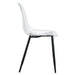 Modern minimalist transparent dining chair, plastic chair, armless crystal chair, Nordic creative makeup stool, negotiation chair, set of 4 pieces, black metal legs,TW-1200 - DTYStore