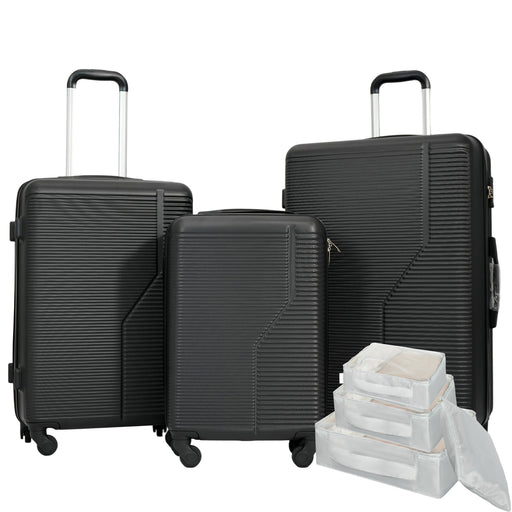 Durable ABS Hardshell Luggage Set with Spinner Wheels and TSA Lock, Lightweight
