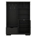 Multi-functional Hall Tree with Storage Shelves Drawers and Cabinet, Elegant Hallway Shoe Cabinet with Bench, Modern Coat Rack with Hooks for Hallway Entryways, Black - DTYStore