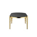 79.53 in. Oval Dining Table with Black Glass Top and Gold Stainless Steel Base, 8 Seats Default -DTYStore