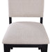 Transitional Relaxed Vintage Style 2pc Warm Charcoal Black Finish Finish Nailhead Trim Side Chairs Standard Height Dining Chairs Fabric Upholstery - DTYStore
