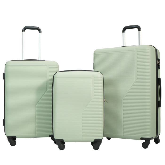 Durable ABS Hardshell Luggage Set with Spinner Wheels and TSA Lock, Lightweight