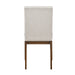 Contemporary Brown Finish Dining Chairs Set of 2 Fabric Upholstery Seat and Back Wooden Kitchen Dinng Furniture - DTYStore