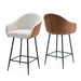 26.5'' Modern - Style counter height bar stools, with comfortable upholstery,durable metal legs ensure stability, enhance the decor of your kitchen or dining area.--Brown - DTYStore