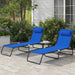 Outsunny Folding Chaise Lounge Pool Chair, Patio Sun Tanning Chair, Outdoor Lounge Chair with 4-Position Reclining Back, Breathable Mesh Seat for Beach, Yard, Patio, Blue - DTYStore