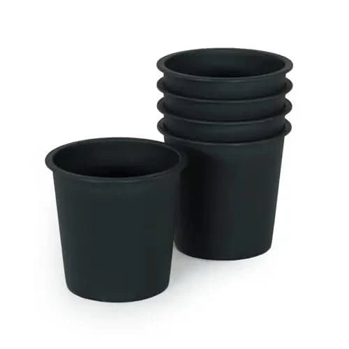 7.9' Round Nursery Plant Pot - Garden Plastic Pots with Drainage (5-Pack) Default -DTYStore