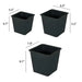 7.9' Square Nursery Plant Pot - Garden Plastic Pots with Drainage (5-Pack) Default -DTYStore