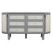 Full Murphy Bed with Hidden Storage & Modern Woven Design,Gray - DTYStore